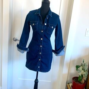 💙ZARA Stretchy Denim Dress S